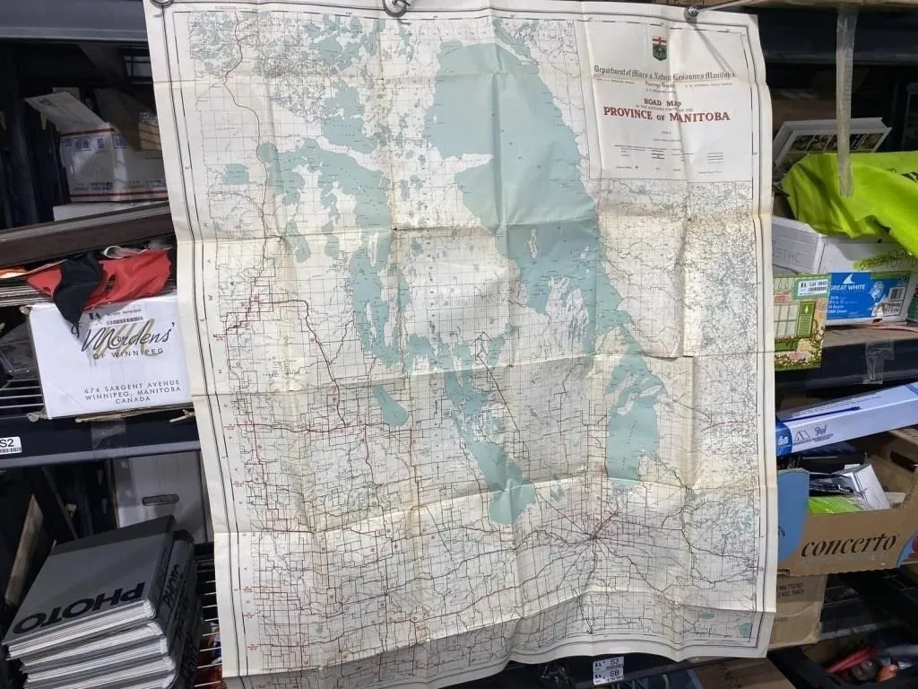 Road Map of Southern Manitoba, 1942