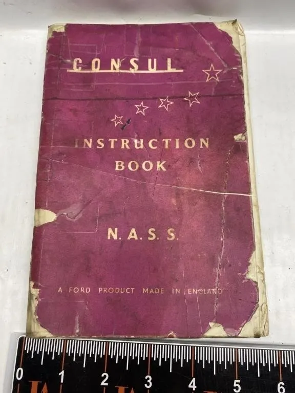 Ford Consul Instruction Book, NASS, Made in