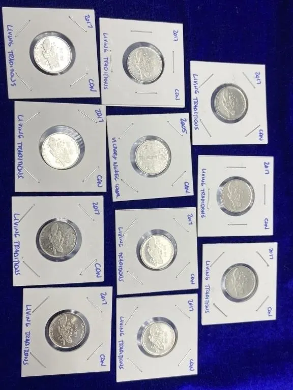 Canada 5 Cent Coins Living Traditions 2017 & 2005