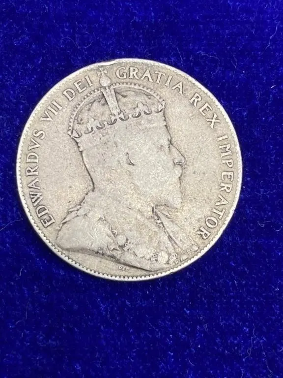 1909 Newfoundland 50 Cents Edward VII Coin
