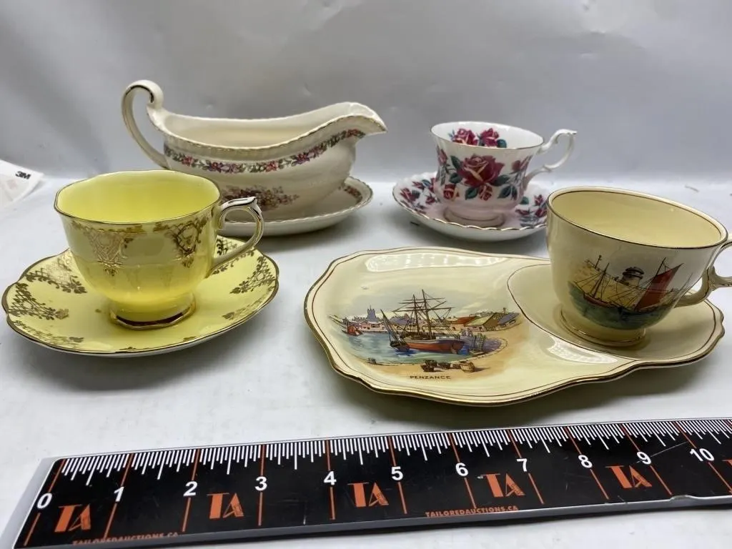 English Bone China Cups, Saucers & Serving Dishes