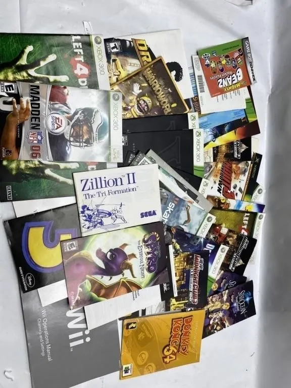 Video Game Instruction Manuals & Booklets Lot