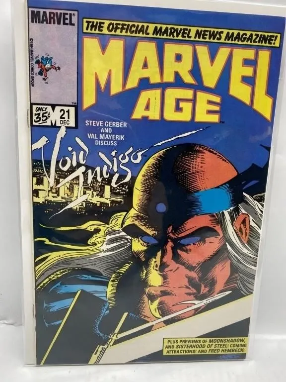 Marvel Age 21 Comic Magazine Dec 1987 Void Indigo