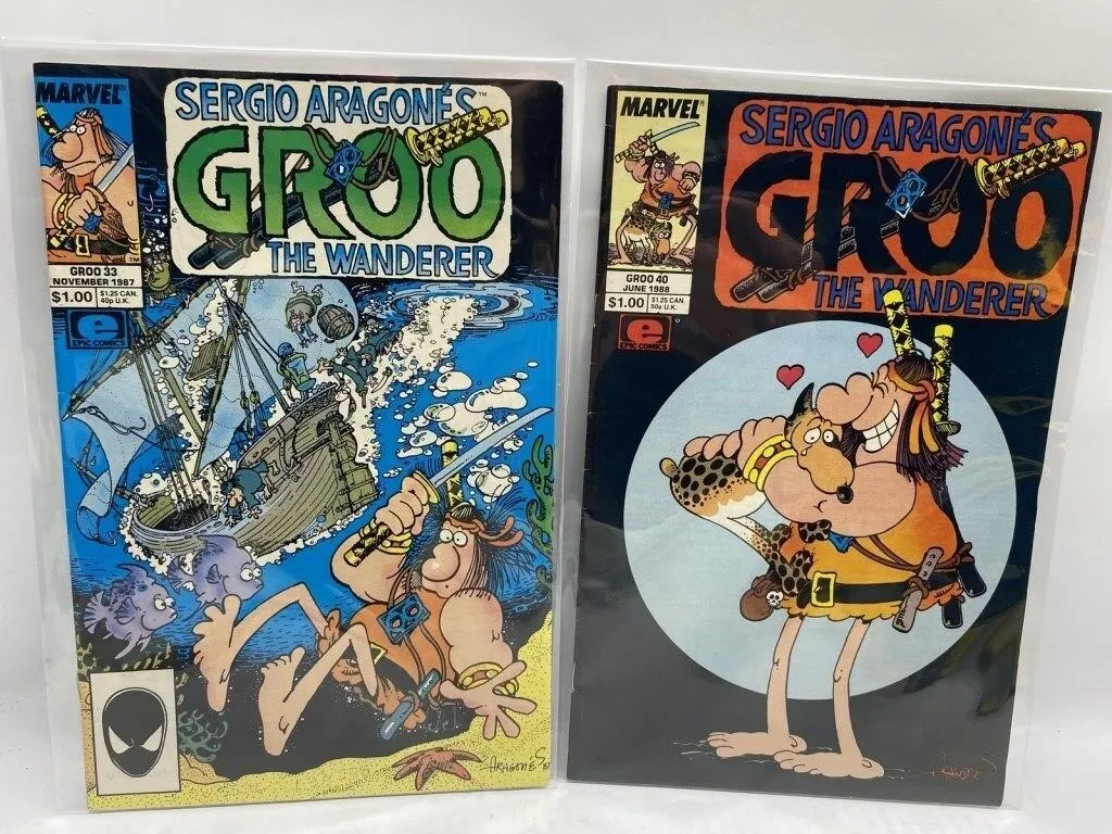 Groo the Wanderer 33 & 40 Marvel Epic Comics