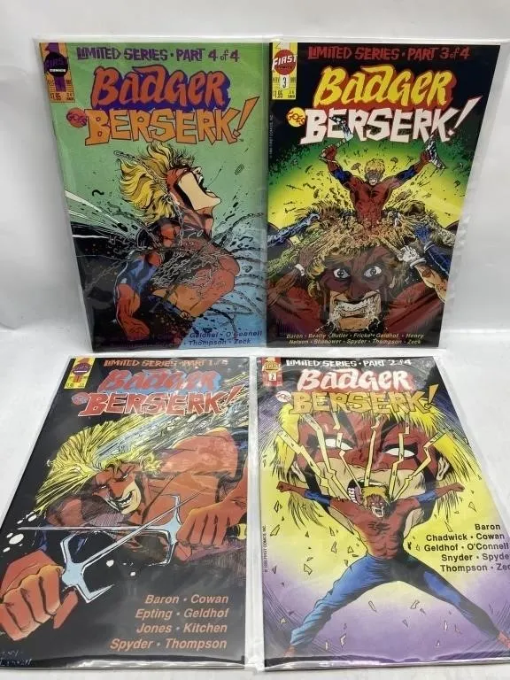 Badger Berserk Comics Lot First Comics