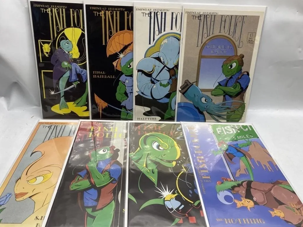 Fishwrap Presents The Fish Police Comic Lot (8