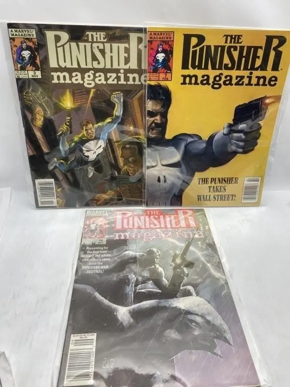 Punisher Magazine Comics Lot of 3 (Jim Lee Cover)