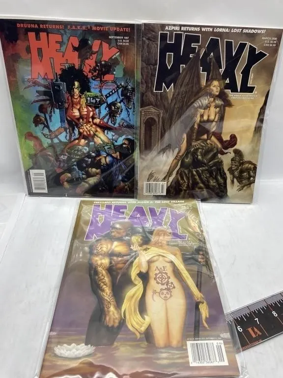 Heavy Metal Magazine Lot (3 Issues)