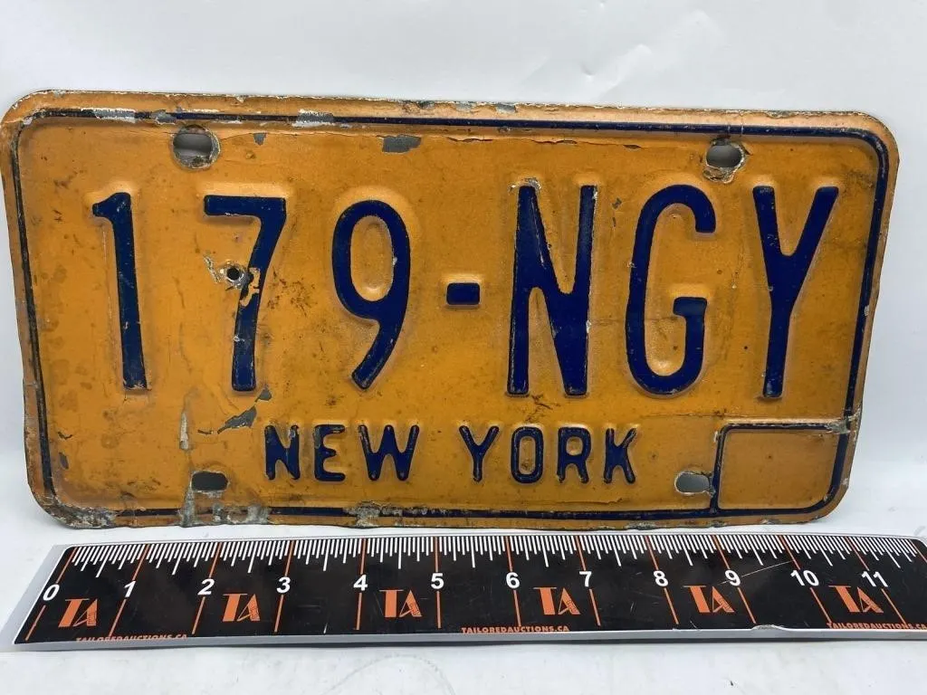 New York License Plate 179-NGY