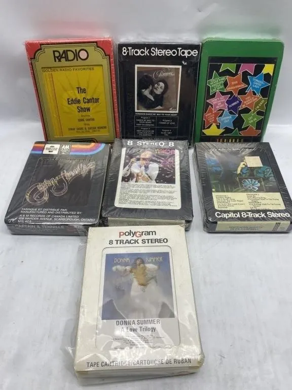 8-Track Stereo Tape Lot Eddie Cantor, Donna Summer