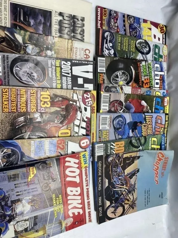 Lot of Vintage Motorcycle Magazines - Hot Bike,