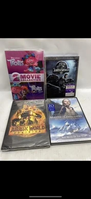DVD Blu-ray Movie Lot Trolls, Jurassic World,