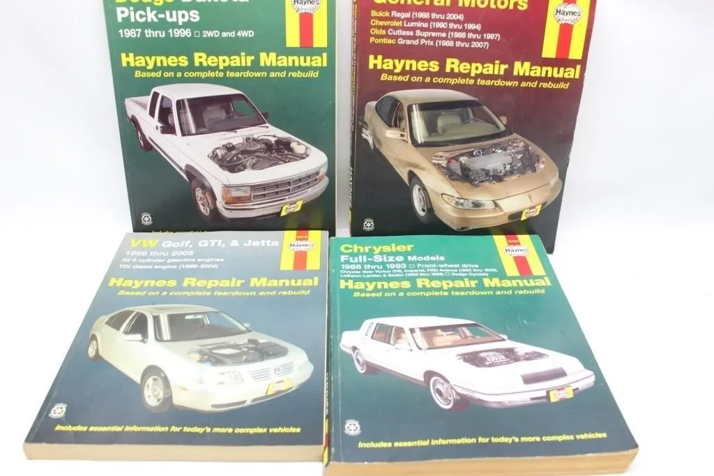 Haynes Repair Manuals, Set of 4 (Dodge, GM, VW,