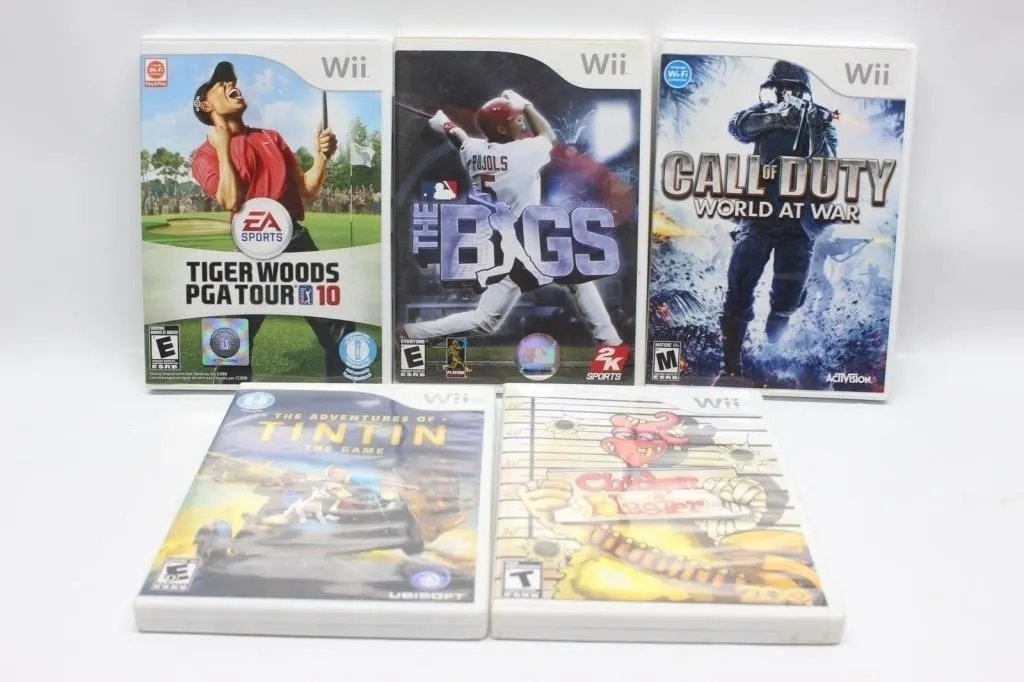 Nintendo Wii Game Lot: Sports, COD, Tintin,