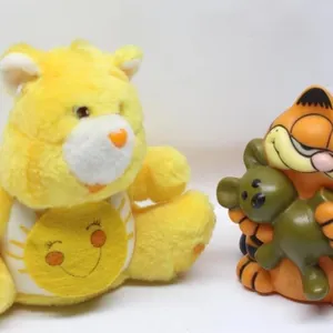 Vintage Garfield Bank & Care Bear Plush