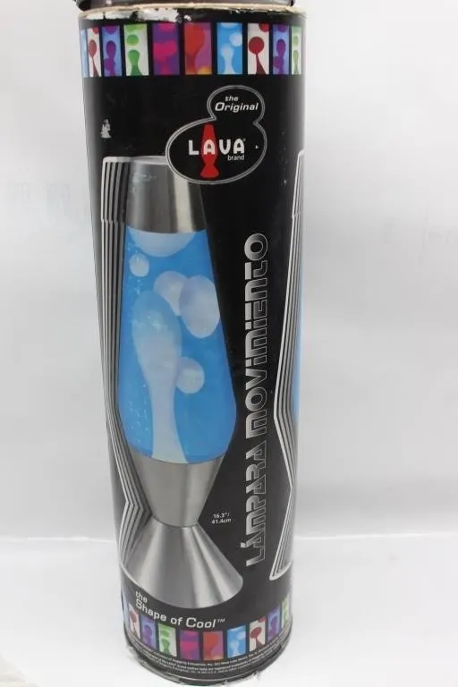 Lava Brand Motion Lamp, 16.3in, Blue/White