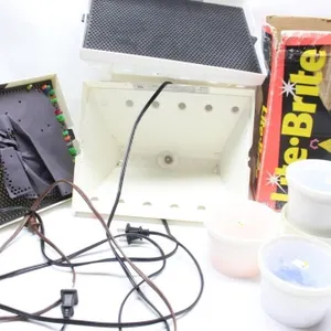 Vintage Lite-Brite with Pegs & Box- Damaged