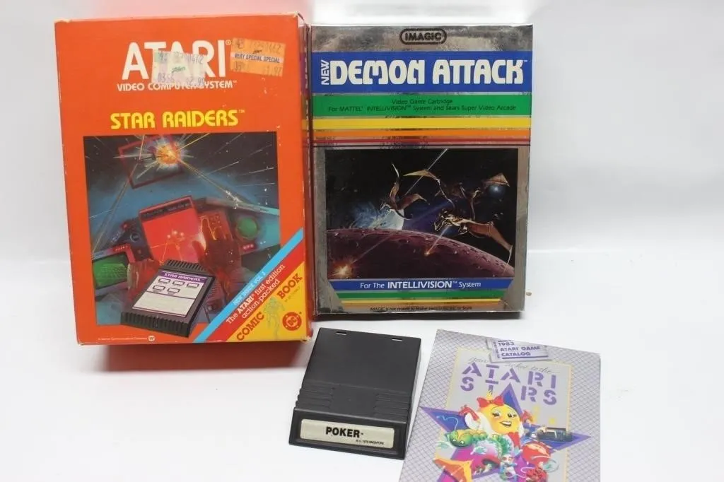 Atari Star Raiders & Demon Attack Game Lot