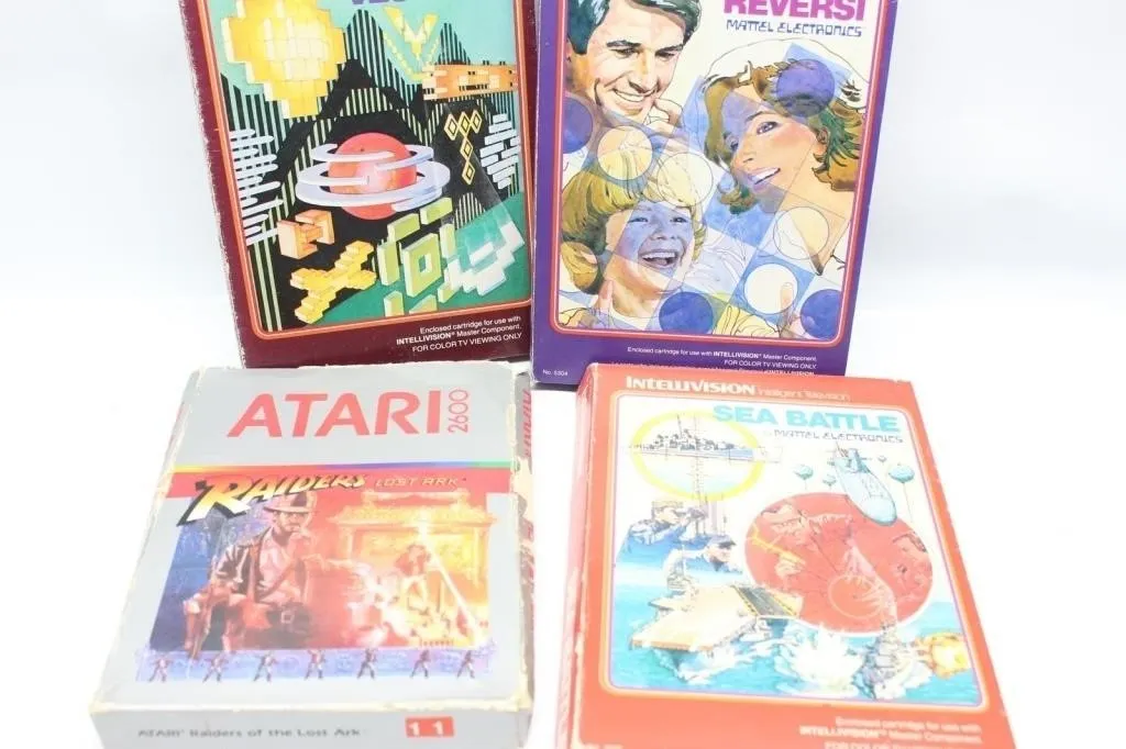 Intellivision & Atari 2600 Game Lot (4)
