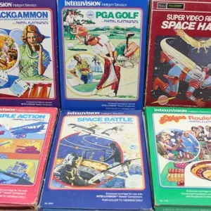 Intellivision Game Lot: Golf, Backgammon, Space