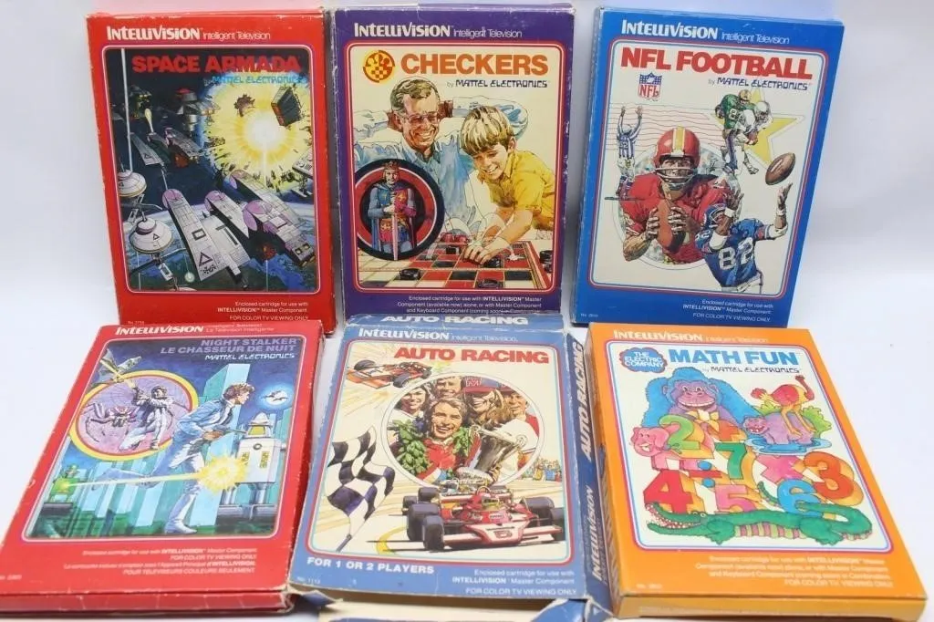 Lot of 6 Intellivision Games w/ Boxes