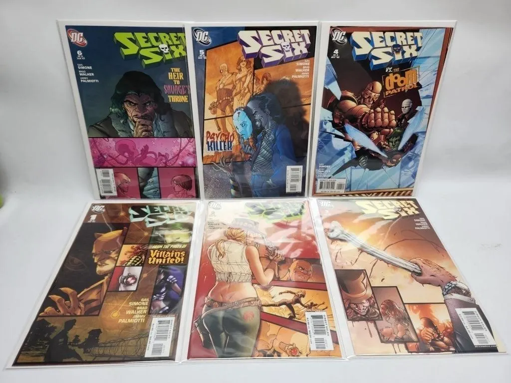 DC Secret Six Comics #1, 3-6 Lot (6 Issues)