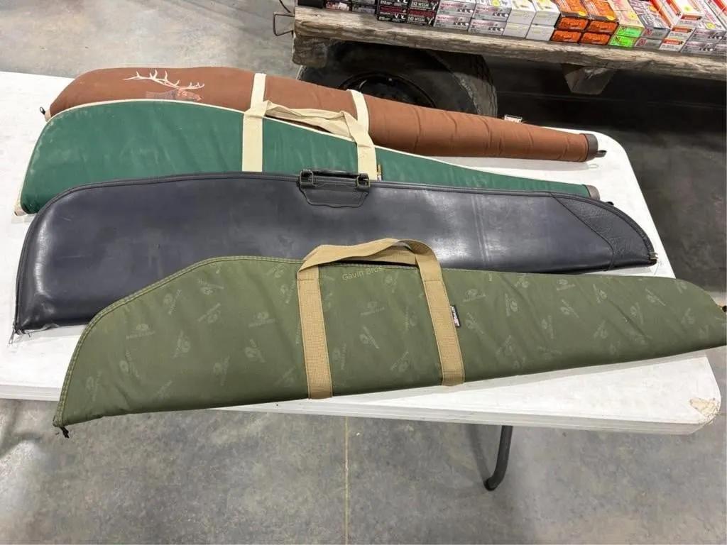 4-soft gun cases; 2-Allen; 2-unmarked