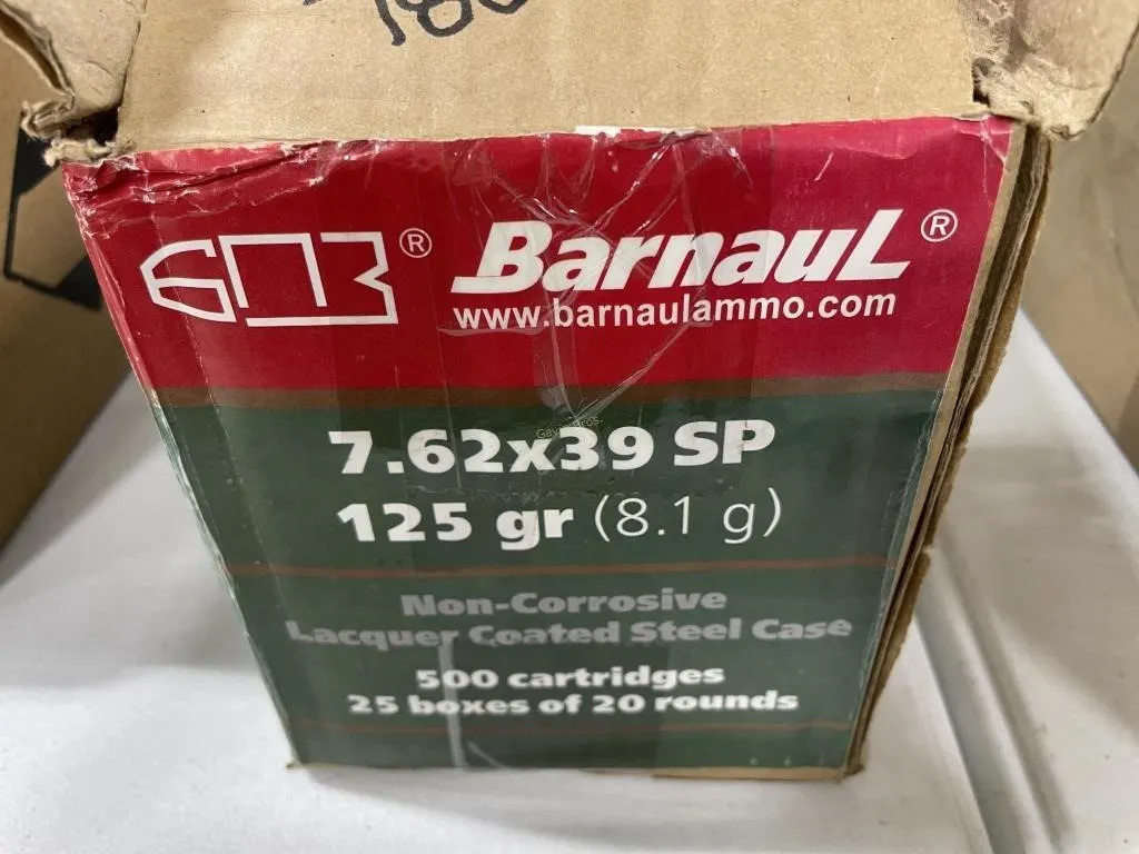500-Rds Barnaul 7.62X39 HP-123 Grain