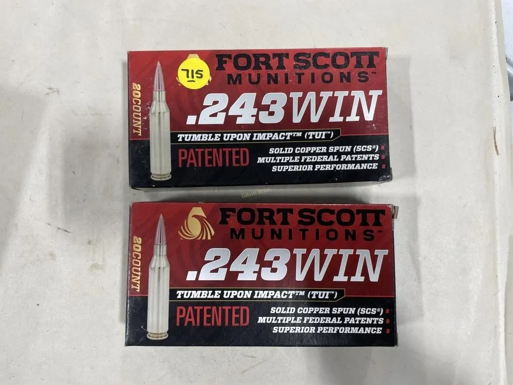 40-Rds Fortscott 243 WIN 58 Grain