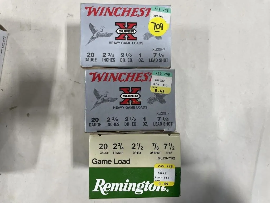 75-20 ga 2 3/4 " 7.5 shot shotgun shells