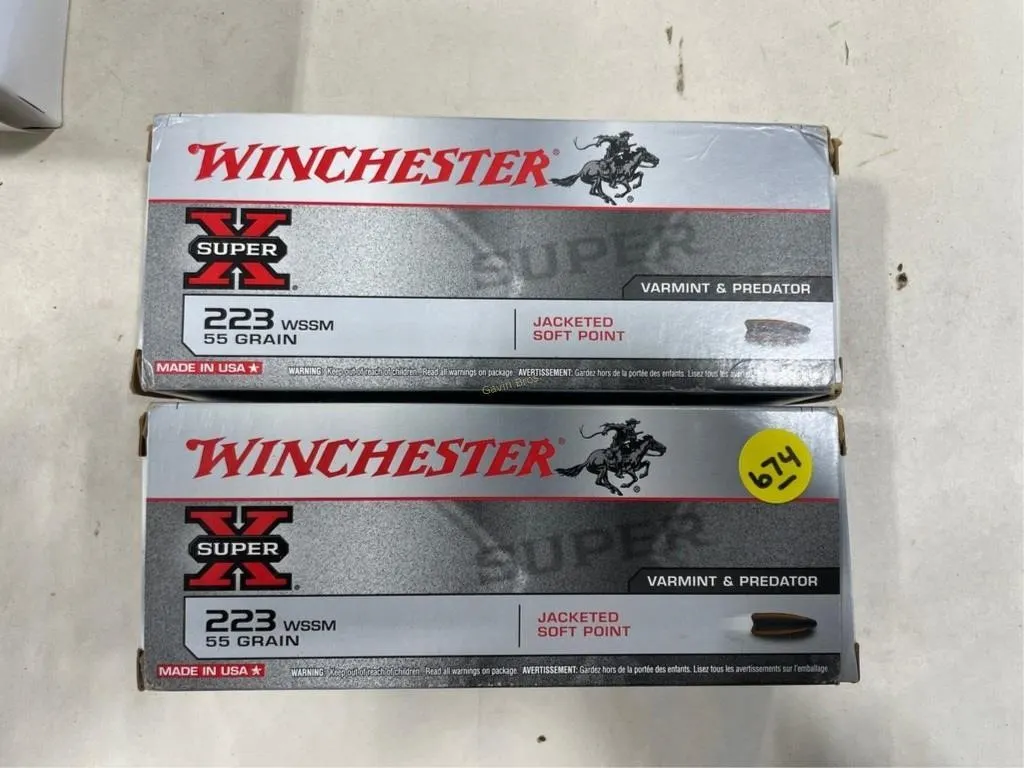 40-Rds Winchester 223 WSSM 55 -Grain