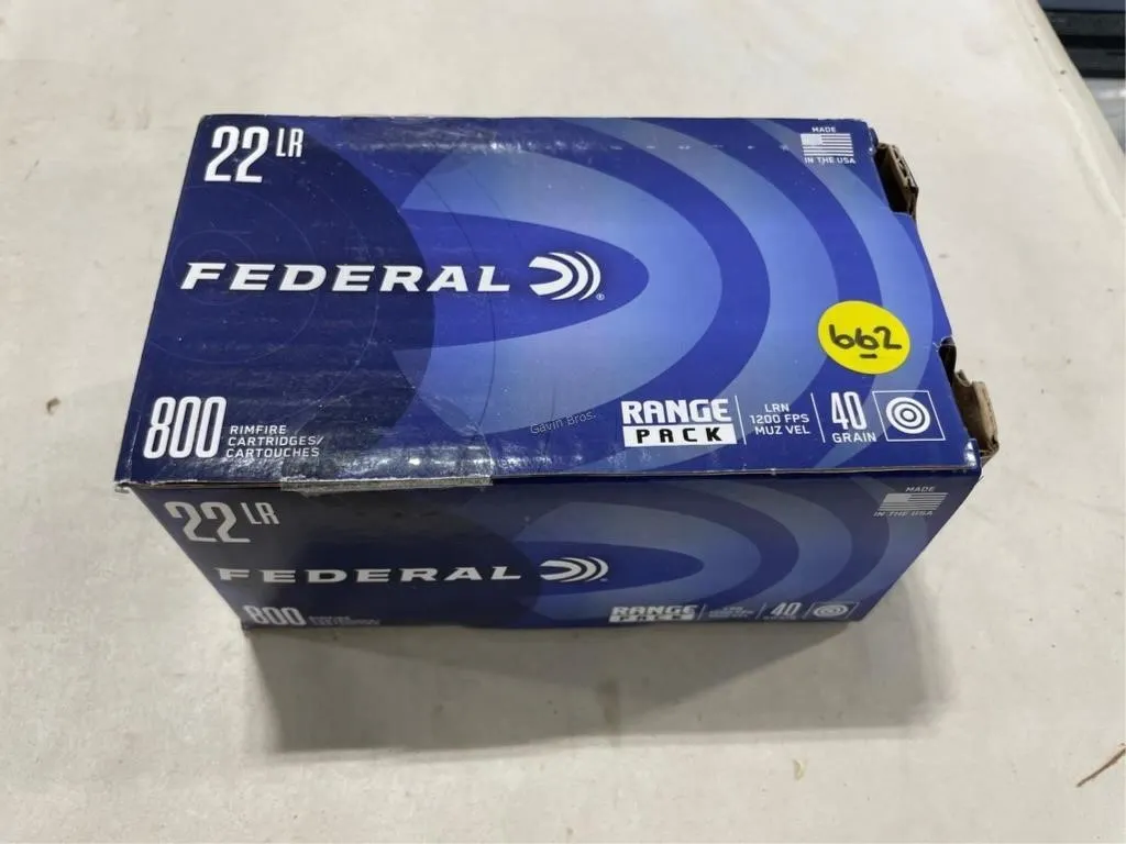 800 Rds Federal 22LR 40 Grain