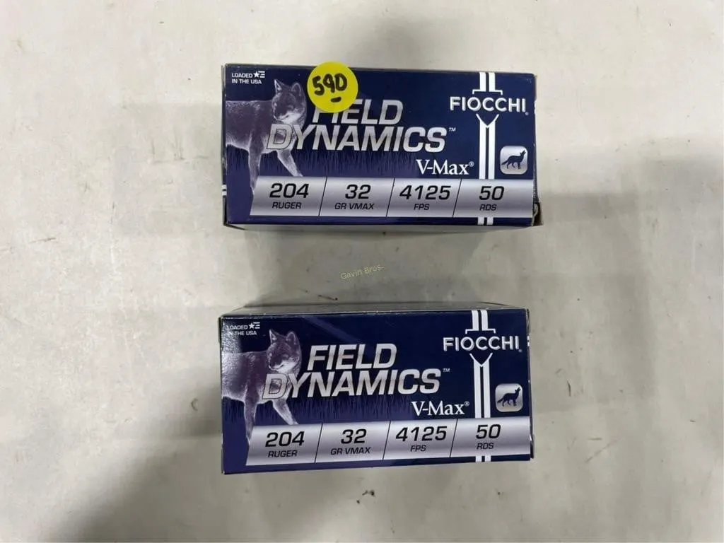 100-Rds Fiocchi 204 RUGER 32 Grain