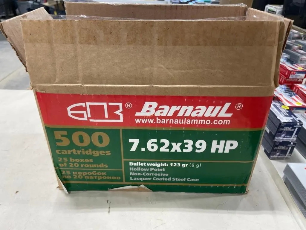 480 Rds Barnaul 7.62X39 HP