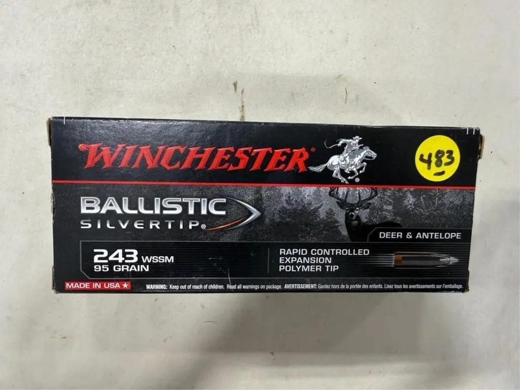 20-Rds Winchester 243 WSSM 95 Grain