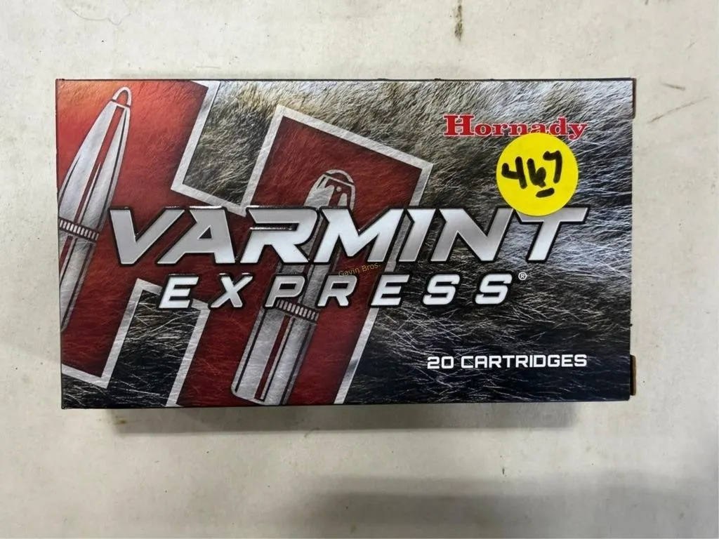 20-Rds Hornady 22-250 REM 55 Grain