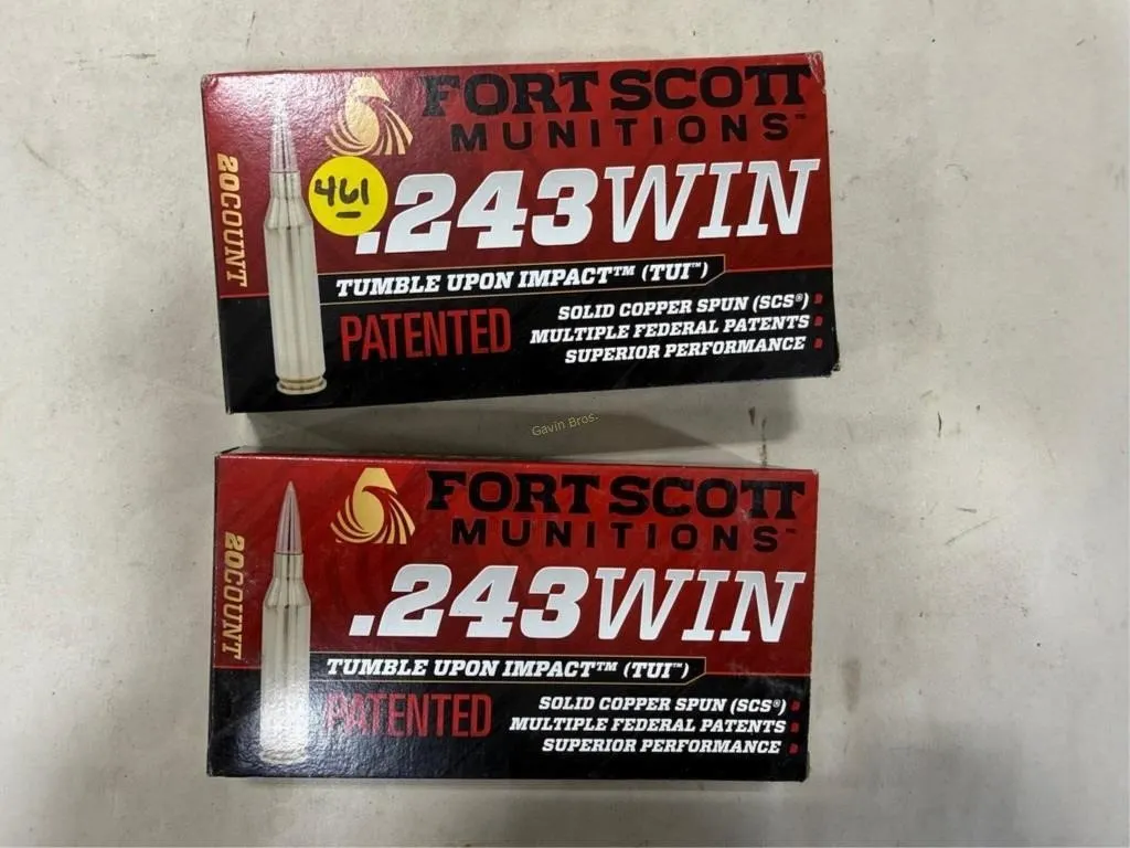 40-Rds Fortscott 243 WIN 58 Grain