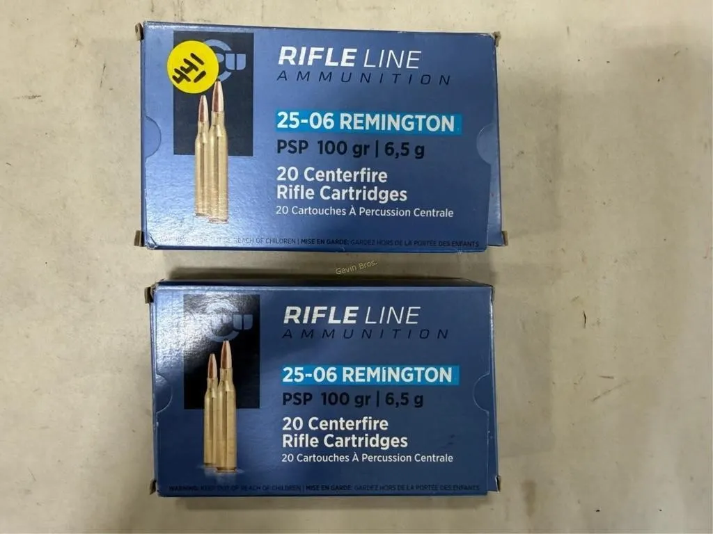 40-Rds Rifleline 25-06 REM 100 Grain