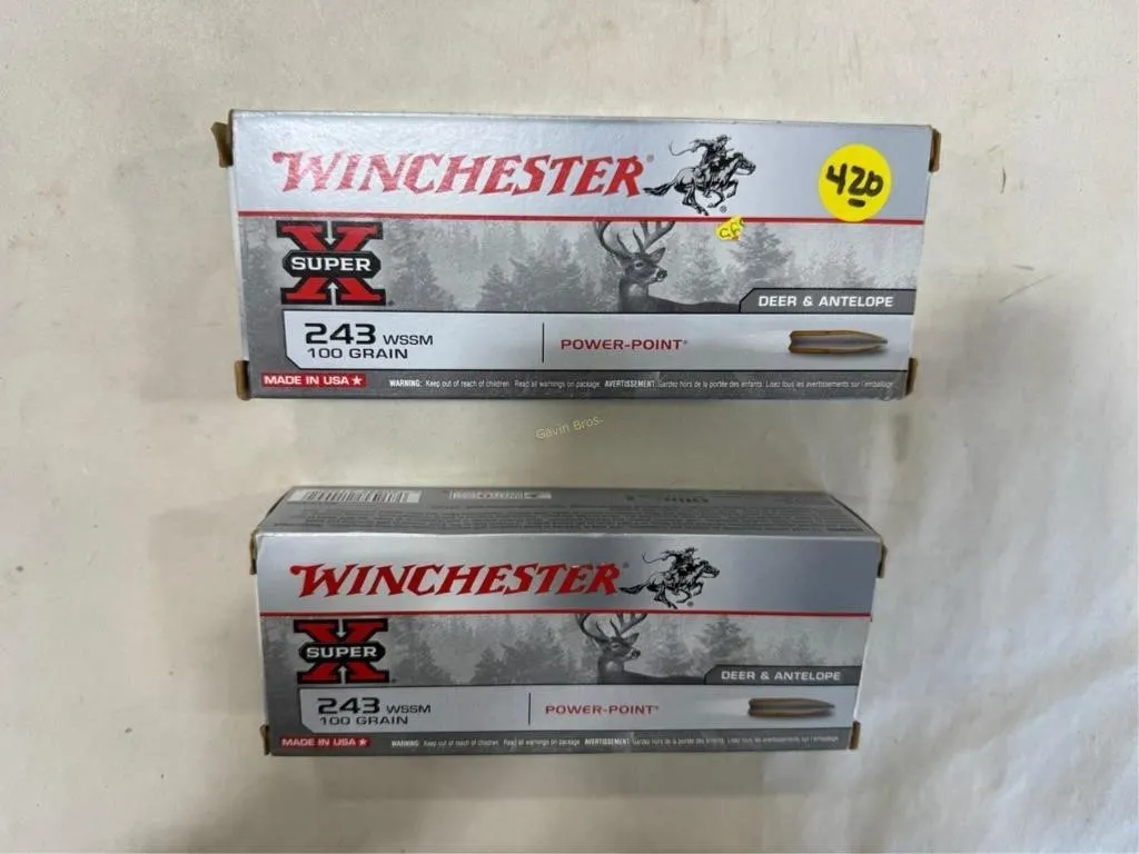 40-Rds Winchester 243 WSSM-100 Grain
