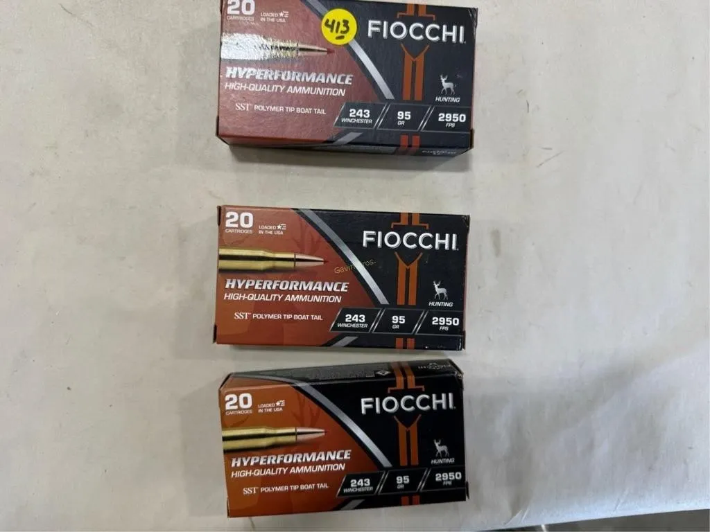 60-Rds Fiocchi 243 WIN 95 Grain