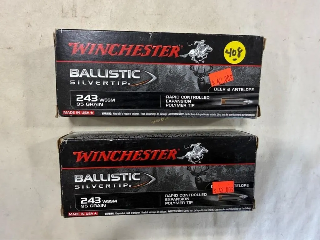 40-Rds Winchester 243 WSSM-95 Grain