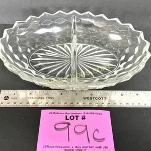 AMERICAN FOSTORIA DIVIDED RELISH DISH