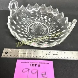 AMERICAN FOSTORIA HANDLED SERVING DISH
