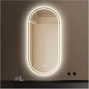 LED Bathroom Mirror Oval Frameless