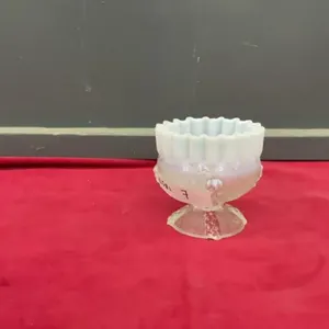 ANTIQUE FLUTED GLASS CANDY DISH