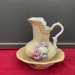 PORCELAIN WATER PITCHER & BASIN