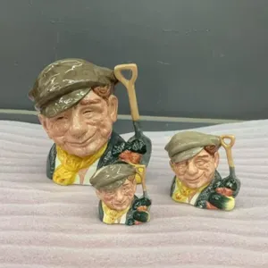 SET OF (3) ROYAL DOULTON “THE GARDENER” TOBY MUGS