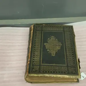 ANTQUE LEATHER BOUND “THE HOLY SCRIPTURES”  BIBLE W/ BRASS EDGING & LATCHES