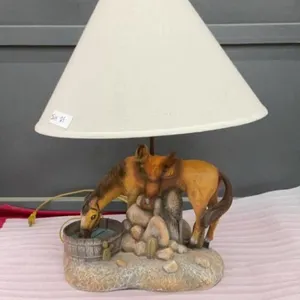 VINTAGE “PACIFIC HARBOUR” PLASTER HORSE LAMP