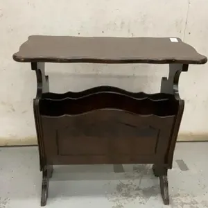 VINTAGE WOODEN MAGAZINE RACK/SIDE TABLE
